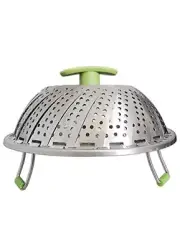 Stainless Steel Steamer Basket,Pot Expandable To 11",a Heat-Proof Silicone Mitt