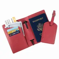 在飛比找momo購物網優惠-護照套行李吊牌旅遊套組 多色可選(護照夾/證件套/吊牌/旅行
