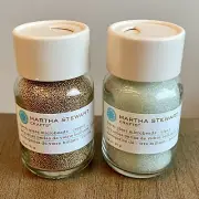 Martha Stewart Microbeads Luster Glass Lot of 2 Copper and Clear 3.2 oz New