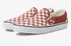 Vans Men's Classic Slip On Color Theory Checkerboard/Burnt Ochre Size 6 M/7.5 W