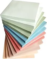 12 Pads 6 Vintage Colors Sticky Notes,76 * 76mm Sticky Tabs,Easy to Post,Super Sticking Power Memo Pads,for Home,School,Office,60 Sheets/Pad,720 Sheets/Pack