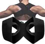 Fitness Heavy Shoulder Straps, Back Brace Posture Corrector, Open Shoulder Assist Straps Shoulders, For Weight Training, Bench Presses, Chest Straight, Shoulder Training