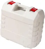 harayaa Gas Tank Storage Case Camping Stove Carry Case Practical BBQ Tools Case Waterproof Gas Canisters Storage Box for Hiking BBQ, White