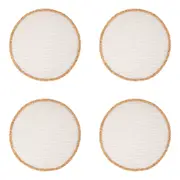 4x Maxwell & Williams Table Accents Placemat Dining Mat 38cm Round White Natural