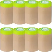 Pre-Taped Painting Masking Paper: 8 Rolls 6 Inch X 50 Feet Tape and Drape Painte