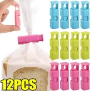 12pcs Bread Bag Clips Reusable Tie Storage Sealing Snack Fridge Fresh Chips