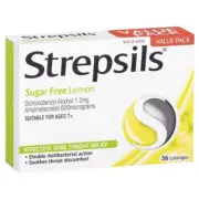 Strepsils Lemon Sugar Free Lozenges | 36 Pack