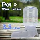Large Automatic Pet Dog Cat Water Feeder Bowl Bottle Dispenser Plastic 3.5 L