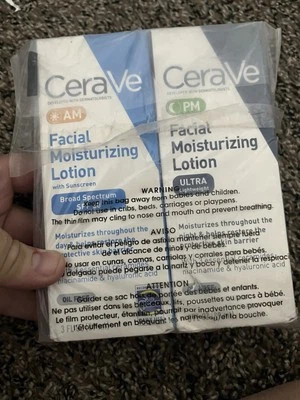 CeraVe AM & PM Facial Moisturizing Lotion SPF30 Day (3 oz) & Night (2 oz) Set