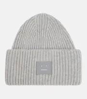 [Acne Studios] Acne Studios Pansy ribbed-knit wool beanie One Size grey