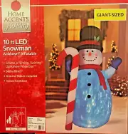 NEW 10 FT TALL LED CHRISTMAS KALEIDOSCOPE PROJECTION SNOWMAN INFLATABLE BY GEMMY