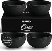 MIAMIO - 750 ml Bowls/Bowl Set of 4, Salad Bowls, Soup Bowls, Cereal Bowls, Ceramic Serving Bowls - Microwave, Dishwasher and Oven Safe - Oasis Collection