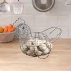 Metal Wire Chicken Egg Storage Basket Egg Storage Organizer for Farmhouse