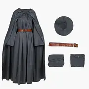 UToCos Adult Gan-Dalf Costume Pagan Tunic Cosplay Grey Robe Wizard Hat Cloak Lord Ring Halloween Outfit