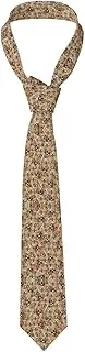 [CADREWY] Labrador Retriever Dogs Print Soft Men Necktie Classic Tie For Weddings And Special Occasions Ties Business, Black, One Size, Black, One Size