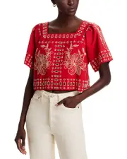 Rails Laine Eyelet Square Neck Top