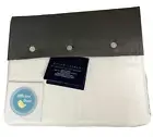 Ralph Lauren KING Flat Sheet White Graphite Organic Cotton 624 TC New
