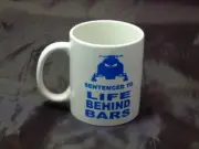 Reproduction Life Behind Bars Vintage Snowmobile Logo Coffee Mug