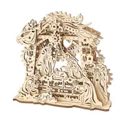 59pc Ugears Nativity Scene Mechanical DIY Kit Wooden 3D Puzzle/Model Gift Set
