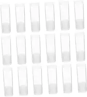 HOUDERCO 20Pcs Coin Storage Tubes Plastic Holders with Impact Cushion for Coins Space Saving Design and Transparent Lid for Easy Viewing for Coin Collectors
