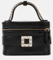 [Roger Vivier] Roger Vivier Embellished leather makeup bag One size black