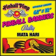 Bally MATA HARI PINBALL BANNER • Officially Licensed - Sewn Vinyl Banner