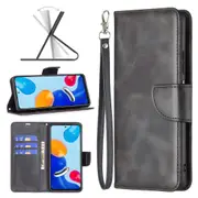 For Google Pixel 8 Pro 5G Case, Lambskin Texture PU Leather Wallet Cover, Black