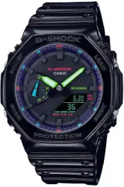 CASIO Watch - GA-2100RGB-1AER for Male Black in Carbon fiber