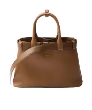 Prada Belted Open-Top Medium Handbag One size caramel