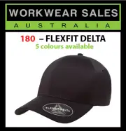 FLEXFIT 180 DELTA FITTED CAP, HATS, Free Delivery Hat caps Flex Fit