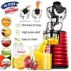 Juicer Electric Cold Press Slow Fruit Extractor Vegetable Processor Wide Mouth