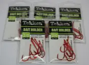 Tekken Bait Holder Fishing Hooks X5 Packs, Size #2/0 Chemically Sharpened BKK