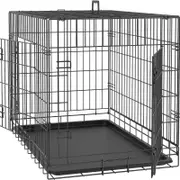 Advwin 24 Inch Dog Cage Crate Pet Cage Puppy Cat Foldable Metal Kennel