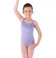 NWT Bloch Dance Lilac Camisole Leotard Scallop Edge Frill Sm Child 4-6 CL7360