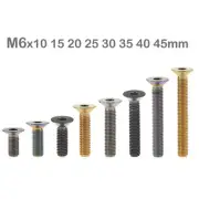 Titanium Ti Screws M6x10 15 20 25 30 35 40mm Hex Flat countersunk head screws