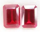 32 Ct Emerald Cut Loose Gemstones Pair Certified Red Natural Ruby