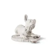 Lladro French Bulldog with Macarons Re-Deco Sculpture