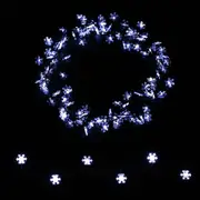 10 Metre Snow Christmas String Lights 100 LED Cold White