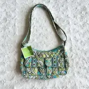 Vera Bradley Purse Bag Green Blue Paisley Pattern Peacock Libby Retired New NWT