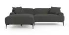 Brosa Seta 4 Seater Sofa with Chaise (Nickel Grey, Left Chaise), Sofas,