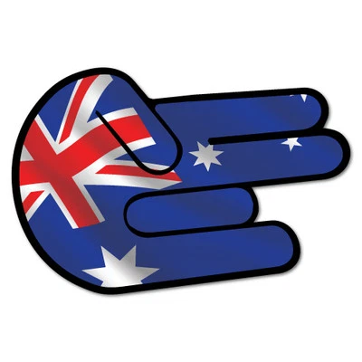 Aussie Barracuda Shocker Sticker Aussie Car Flag 4x4 Funny Ute #6976LS