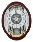 Rhythm Clocks "Woodgrain Marvelous" Magic Motion Clock Woodgrain Marvelous