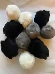 GO CAT RATTLE FUR BALL CHASING CAT NIP TOYS SMALL PET TOYS COUNT OF 12