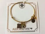 Alex and Ani Wisdom Bangle Bracelet Rafaelian Gold NWTBC