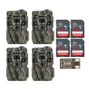 Browning Defender Pro Scout MAX Trail Camera with Memory Card 4 Pack Bundle