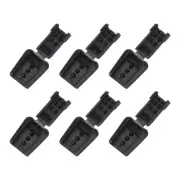 6Pcs Nylon Cord End Tips Zipper Pull Cord Stopper Ends Lock (17x14mm, Black)