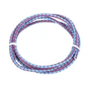 Round Braided Leather Cord Bolo Leather Cord 3mm x 1m Blue And Purple
