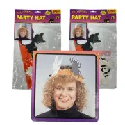 Vintage 90s Halloween Party Hat Set of 2 Ghost Bat Spider Corrugated Cardboard