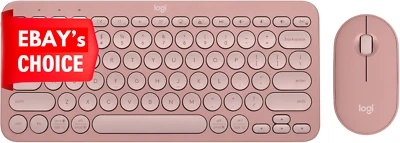 Logitech Pebble 2 Wireless Keyboard Mouse Combo Bluetooth Quiet Portable Pink