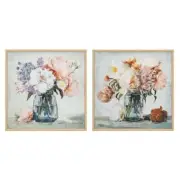 Floral Wall Art Framed Canvas Wall Decor Modern Flower Wall Art Spring Flowers